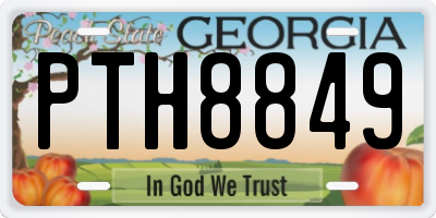 GA license plate PTH8849