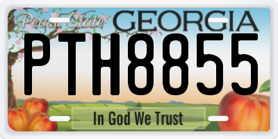 GA license plate PTH8855