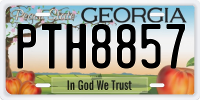 GA license plate PTH8857