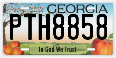 GA license plate PTH8858