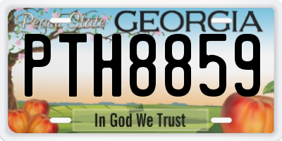 GA license plate PTH8859