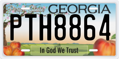 GA license plate PTH8864