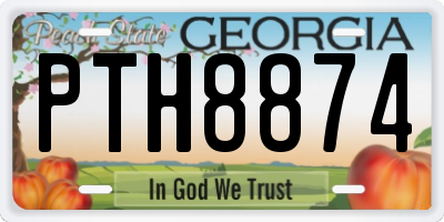 GA license plate PTH8874