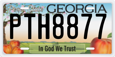 GA license plate PTH8877