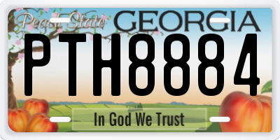 GA license plate PTH8884