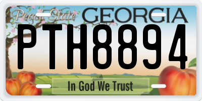 GA license plate PTH8894