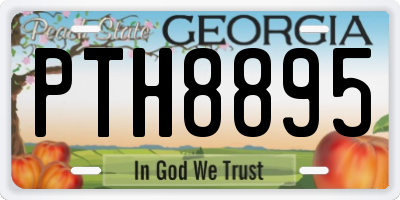 GA license plate PTH8895