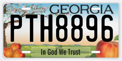 GA license plate PTH8896