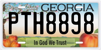 GA license plate PTH8898