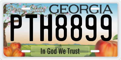 GA license plate PTH8899