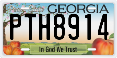 GA license plate PTH8914