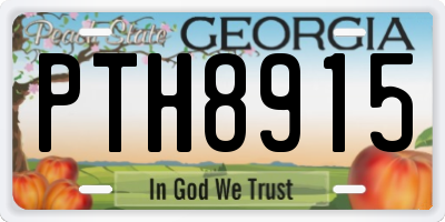 GA license plate PTH8915
