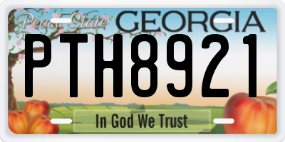 GA license plate PTH8921