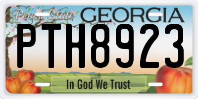 GA license plate PTH8923