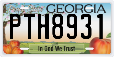 GA license plate PTH8931
