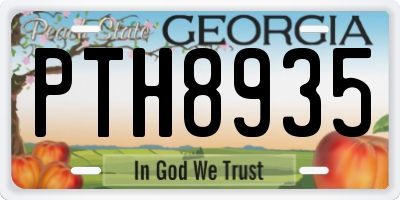 GA license plate PTH8935
