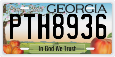 GA license plate PTH8936