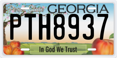 GA license plate PTH8937