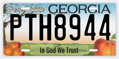 GA license plate PTH8944