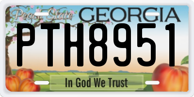 GA license plate PTH8951