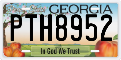 GA license plate PTH8952