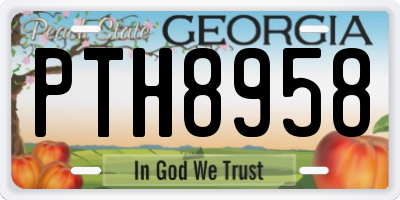 GA license plate PTH8958