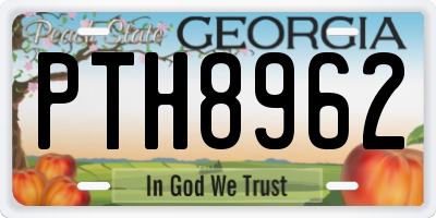 GA license plate PTH8962