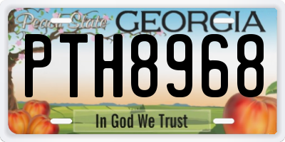 GA license plate PTH8968