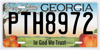GA license plate PTH8972
