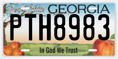 GA license plate PTH8983