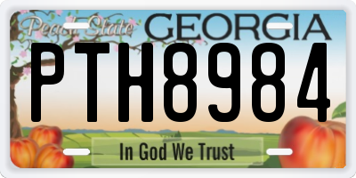 GA license plate PTH8984