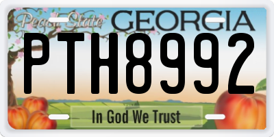 GA license plate PTH8992
