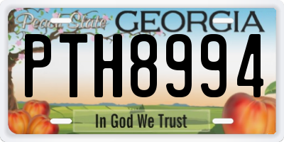 GA license plate PTH8994