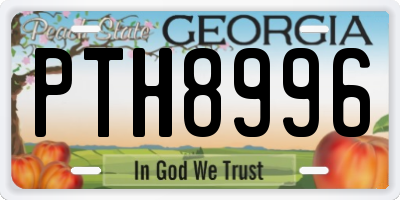 GA license plate PTH8996