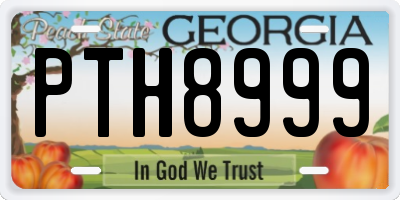 GA license plate PTH8999