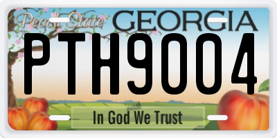 GA license plate PTH9004