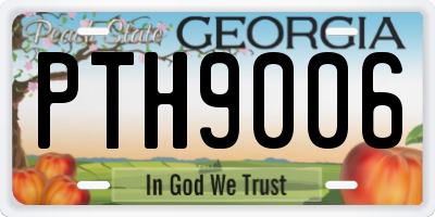 GA license plate PTH9006