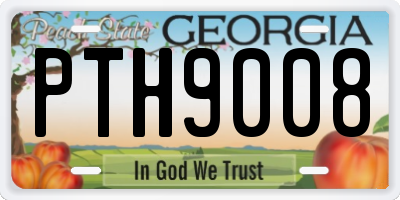 GA license plate PTH9008