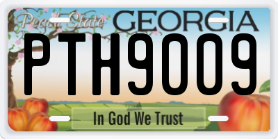 GA license plate PTH9009