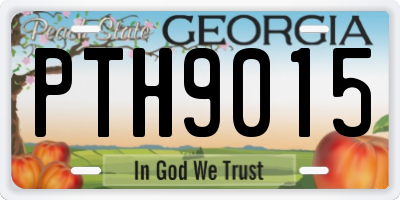 GA license plate PTH9015