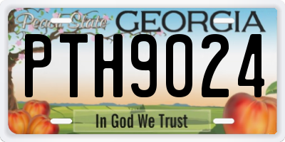 GA license plate PTH9024