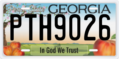 GA license plate PTH9026