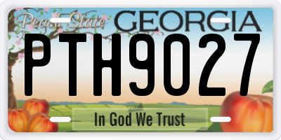 GA license plate PTH9027