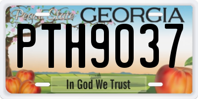 GA license plate PTH9037