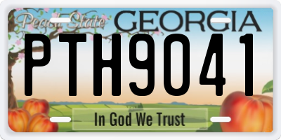 GA license plate PTH9041