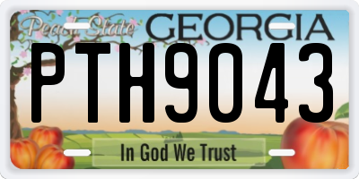 GA license plate PTH9043