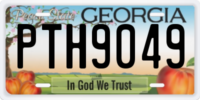 GA license plate PTH9049