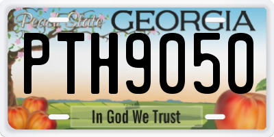 GA license plate PTH9050