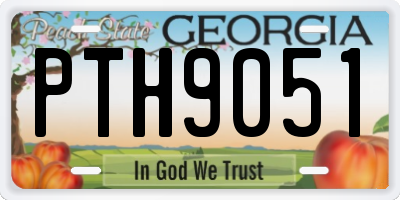 GA license plate PTH9051