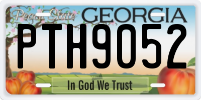 GA license plate PTH9052